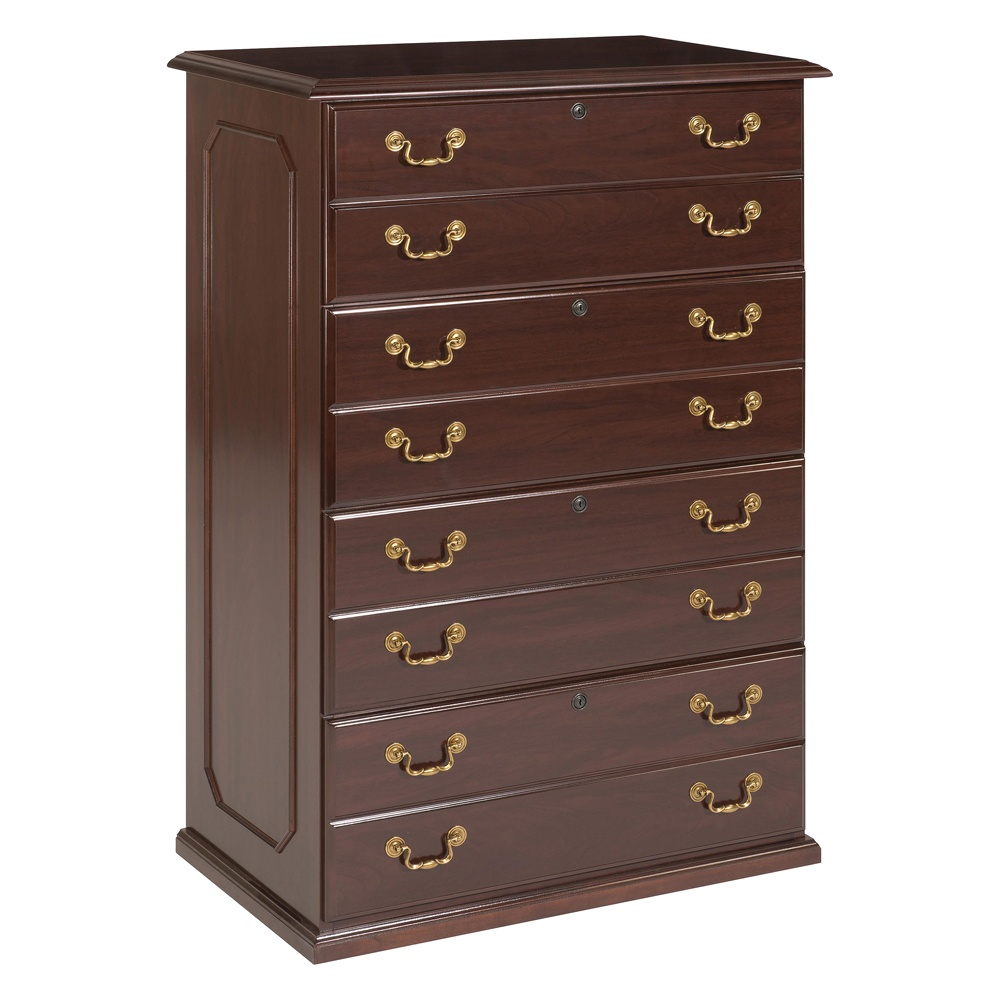 Dmi Governors 36" W 4-drawer Lateral File Letter & Legal Mahogany