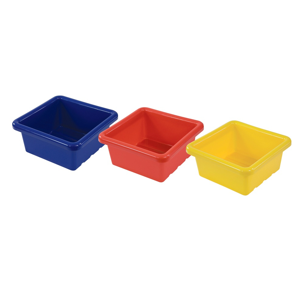 Ecr4kids Square Plastic Classroom Storage Tray Pack Of 4