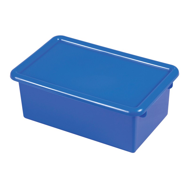 Ecr4kids Stack & Store Classroom Plastic Storage Tub With Lid 6 Pack