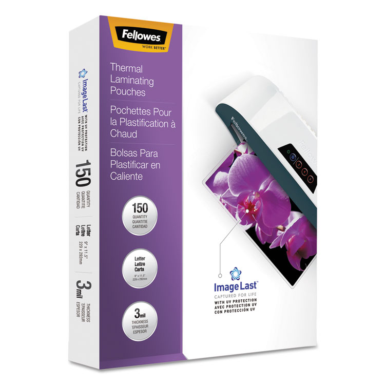 Fellowes Imagelast 3 Mil Letter-size Laminating Pouches With Uv Protection 150/pack
