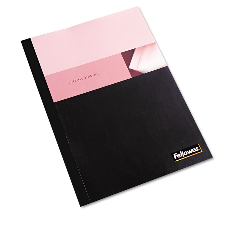 Fellowes 5 Mil 8.5" X 11" Square Corner Clear/black Thermal Binding Cover 120 Sheet Capacity 10/pack