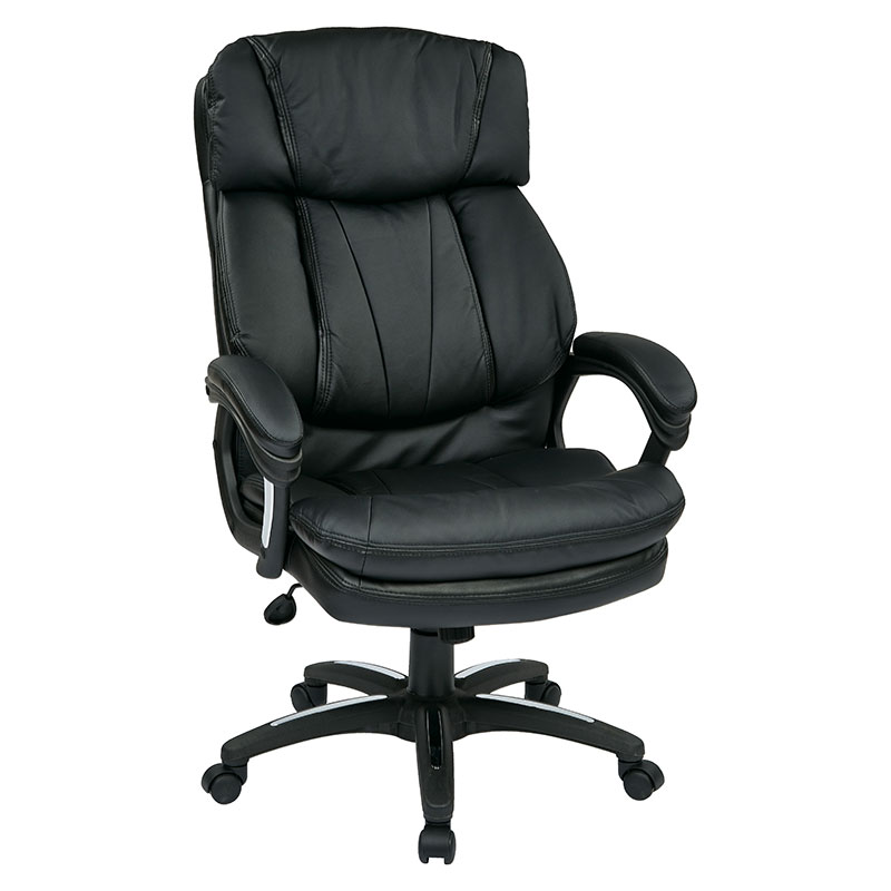Office Star Work Smart Faux Leather High-back Executive Office Chair