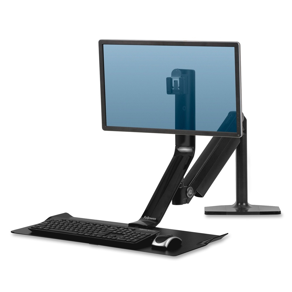 Fellowes Single Monitor Extend Sit Stand Converter Desk Mount