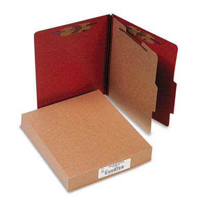Acco 4-section Letter Pressboard 25-point Classification Folders Earth Red 10/box