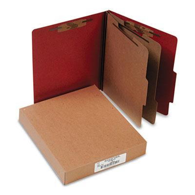 Acco 6-section Letter Pressboard 25-point Classification Folders Earth Red 10/box