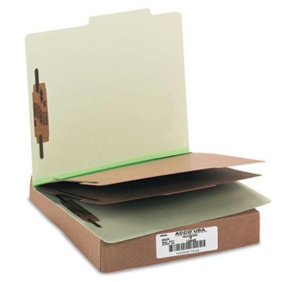 Acco 6-section Letter Pressboard 25-point Classification Folders Leaf Green 10/box