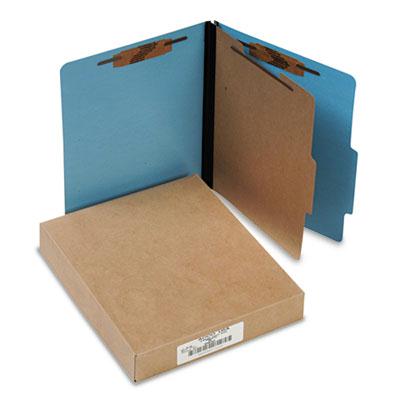 Acco 4-section Letter Presstex 20-point Classification Folders Light Blue 10/box