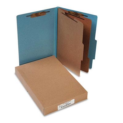Acco 6-section Legal Pressboard 20-point Classification Folders Sky Blue 10/box