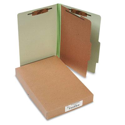 Acco 4-section Legal Pressboard 25-point Classification Folders Leaf Green 10/box