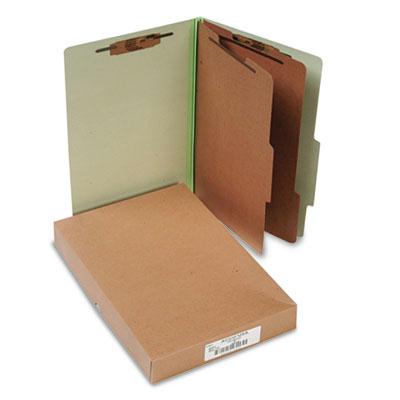 Acco 6-section Legal Pressboard 25-point Classification Folders Leaf Green 10/box