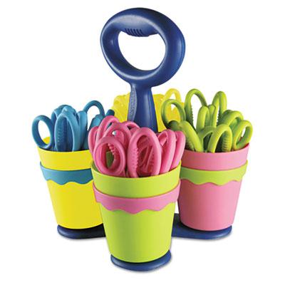 Westcott 5" Pointed Microban Kids Scissors With Caddy 24/pack