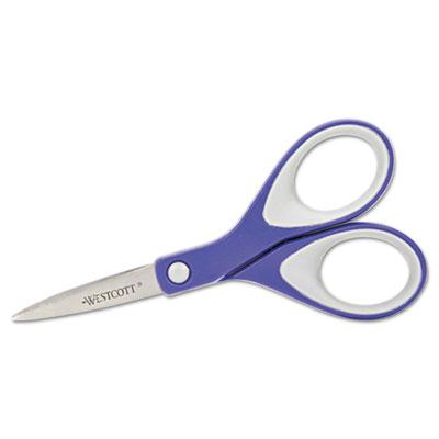Westcott Kleenearth Soft Handle Scissors 6" Length Blue/gray