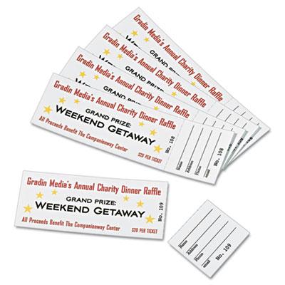 Avery 1-3/4" X 5-1/2" 65lb 200-pack Tickets With Tear-away Stubs