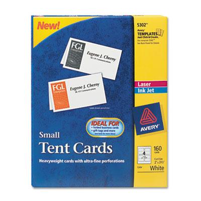 Avery 2" X 3-1/2" 160-cards Small Tent Card Stock