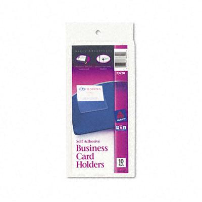 Avery 3-1/2" X 2" Self-adhesive Top-load Business Card Holders 10/pack