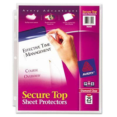 Avery 8-1/2" X 11" Secure Top Heavy Gauge Sheet Protectors 25/pack