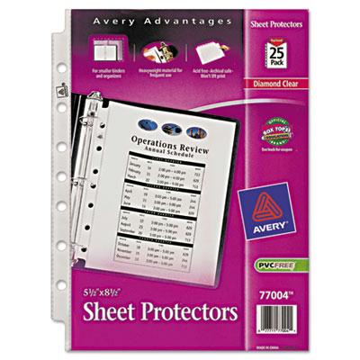 Avery 5-1/2" X 8-1/2" Top-load Heavyweight Mini Sheet Protectors 25/pack