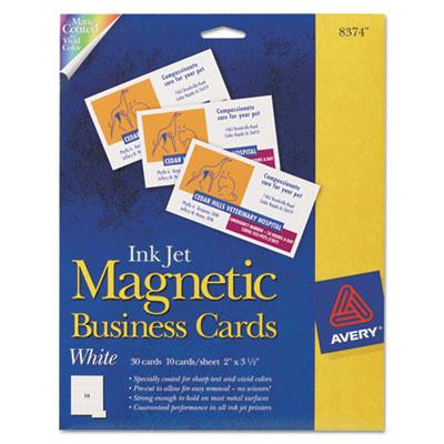 Avery 3-1/2" X 2" 30-cards Magnetic Card Stock