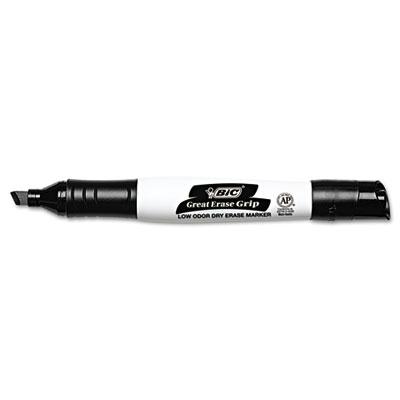 Bic Great Erase Grip Dry Erase Marker Chisel Tip Black 12-pack