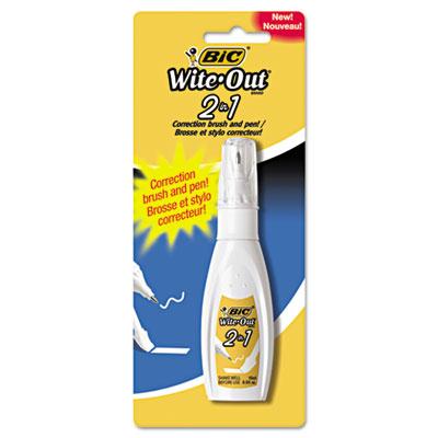 Bic Wite-out Brand 2-in-1 Correction Fluid 15 Ml Bottle White