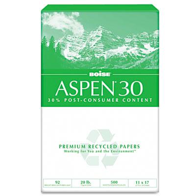 Boise Aspen 11" X 17" 20lb 2500-sheets Multi-use Recycled Office Paper