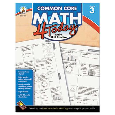 Carson-dellosa Common Core 4 Today Math Grade 3 Workbook 96 Pages