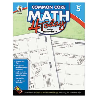 Carson-dellosa Common Core 4 Today Math Grade 5 Workbook 96 Pages