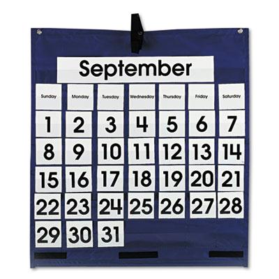 Carson-dellosa 25" X 28-1/2" 43-pocket Monthly Calendar Chart With Day & Week Cards