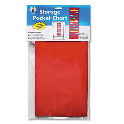 Carson-dellosa 14" X 47" 10-pocket Storage Chart Red