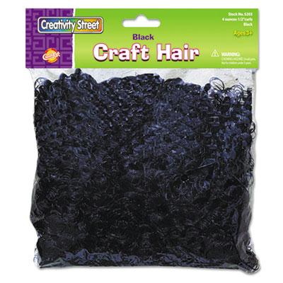 Creativity Street 4 Oz Craft Hair Kit Black 1/2" Curls