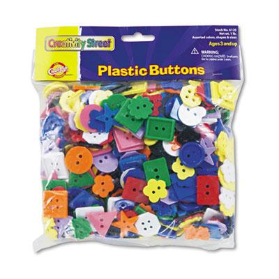 Chenille Kraft 1 Lb Plastic Button Assortment Assorted Colors/sizes