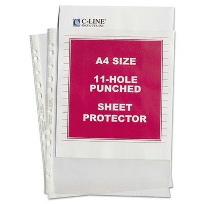C-line 8-1/4" X 11-3/4" A4 Standard Weight Poly Sheet Protector 50/box