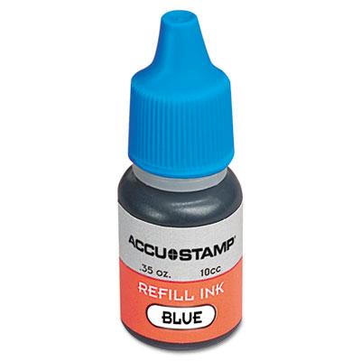 Cosco Accustamp Gel Ink Refill Blue .35 Oz Bottle
