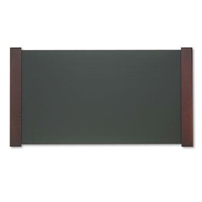 Carver 21" X 38" Desk Pad With Wood End Panels Mahogany
