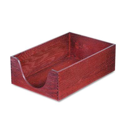 Carver 5" H Hardwood Stackable Legal Tray Mahogany