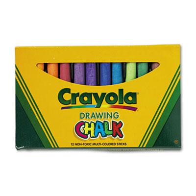 Crayola Colored 3-3/16" Drawing Chalk Assorted 12-sticks