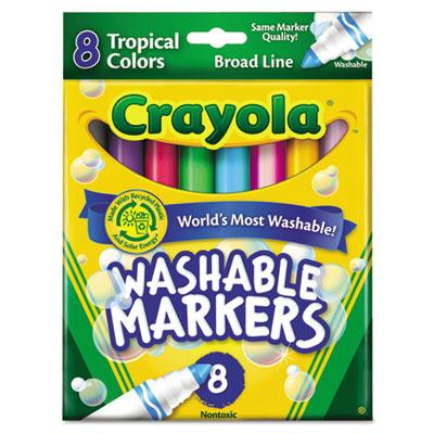 Crayola Washable Marker Conical Point Tropical Assorted 8-pack