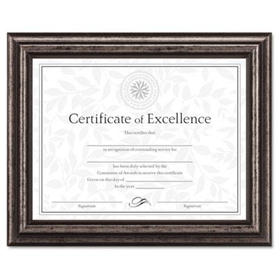 Dax Antique Brushed Charcoal Wood Document Frame 8.5" W X 11" H