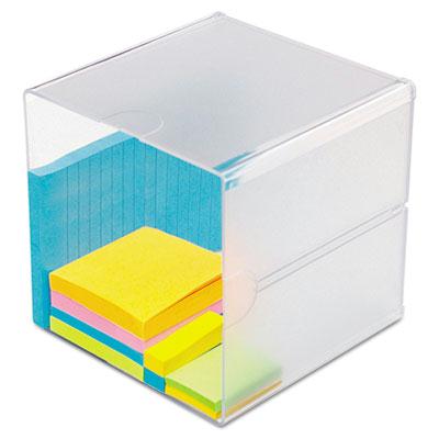 Deflect-o Desk Cube Clear Plastic