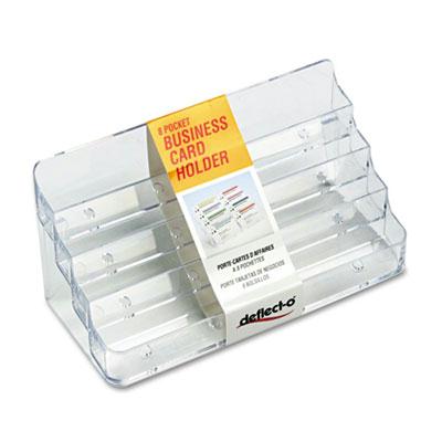 Deflect-o Eight-pocket Business Card Holder Holds 400 Cards Clear