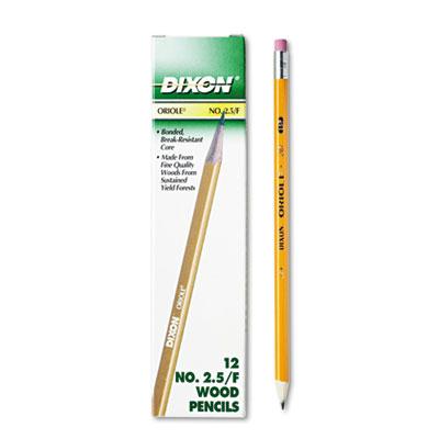 Dixon Ticonderoga Oriole #2.5 Yellow Woodcase Pencils 12-pack