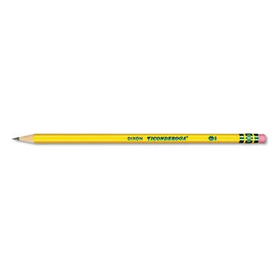 Dixon Ticonderoga #2 Yellow Woodcase Pre-sharpened Pencils 12-pack