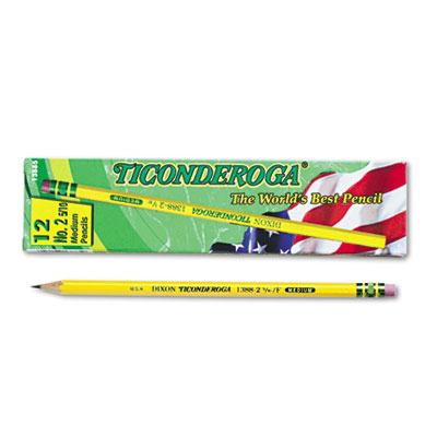 Dixon Ticonderoga #2.5 Yellow Woodcase Pencils 12-pack