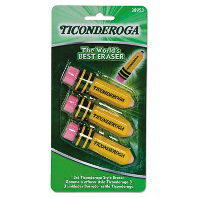 Dixon Ticonderoga Pencil-shaped Latex-free Eraser 3-pack