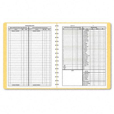 Dome 8-1/2" X 11" 128-page Bookkeeping Record Book Tan Vinyl Cover