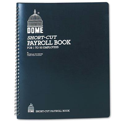 Dome 8-3/4" X 11-1/4" 128-page Single Entry System Payroll Record Book