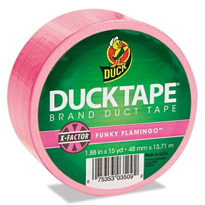 Ducktape 1.88" X 15 Yds Colored Duct Tape 3" Core Neon Pink