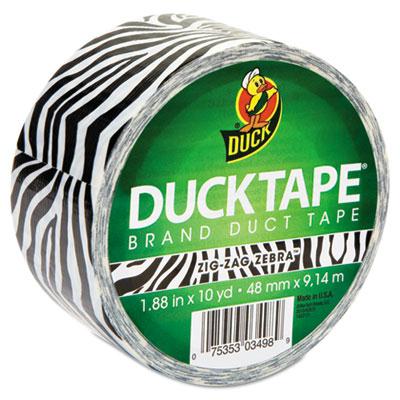 Ducktape 1.88" X 10 Yds Colored Duct Tape 3" Core Zebra