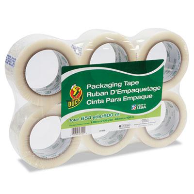 Duck 1.88" X 110 Yds Clear Commercial Grade Packaging Tape 3" Core 6-pack