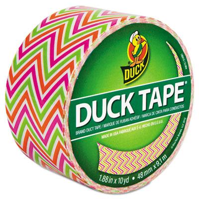 Ducktape 1.88" X 10 Yds Colored Duct Tape 3" Core Neon Zig Zag